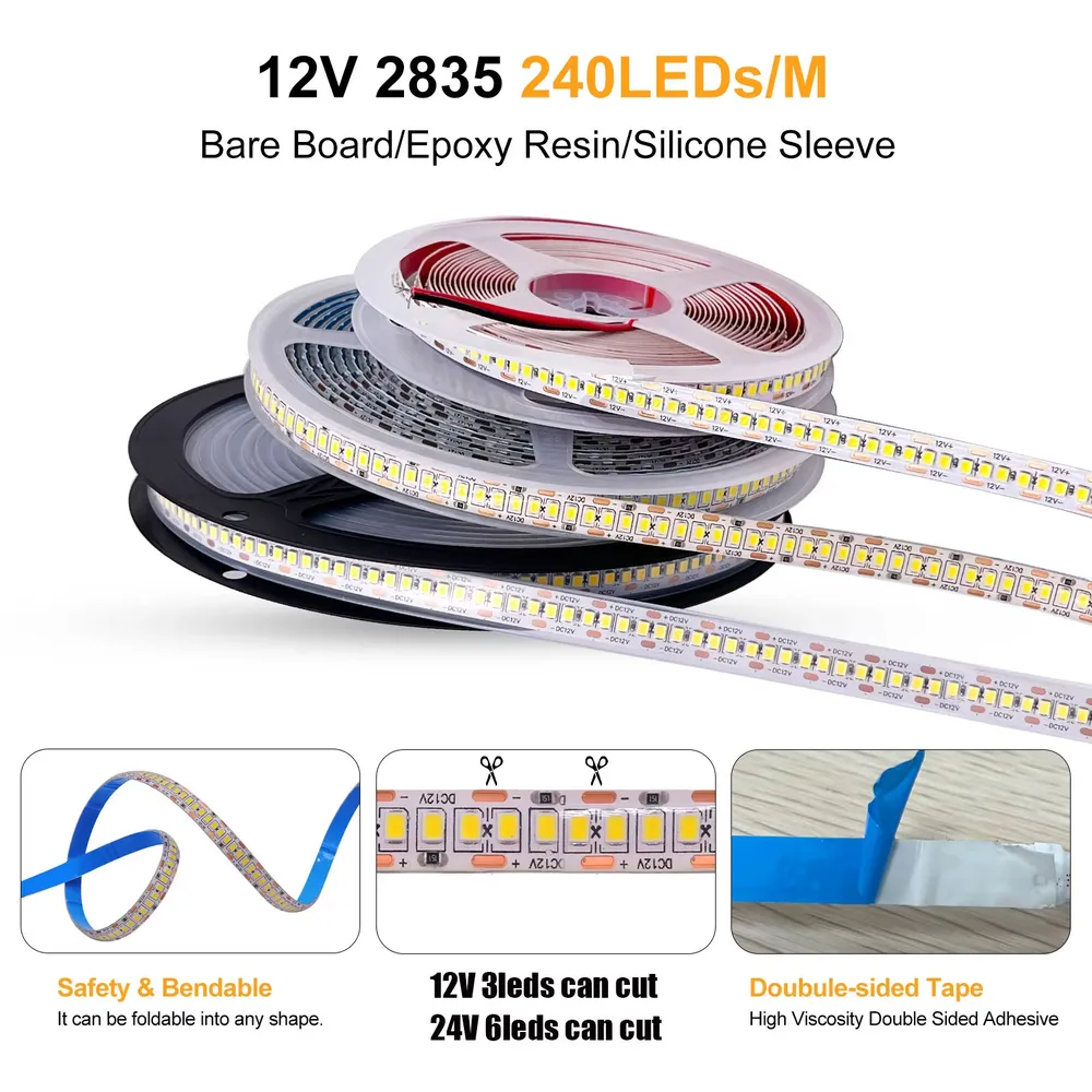 LED LINEAR STRIP 12V24V 8mm 2835 180D - Image 4